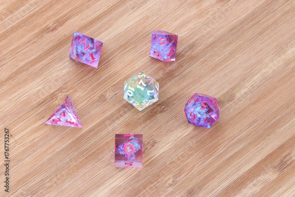 Obraz Purple Dice Overhead Change 04