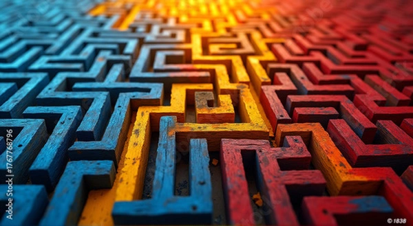 Obraz blue labyrinth in the labyrinth