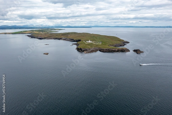 Fototapeta Aerial View of St John's Point Lighthouse in County Donegal, Ireland
