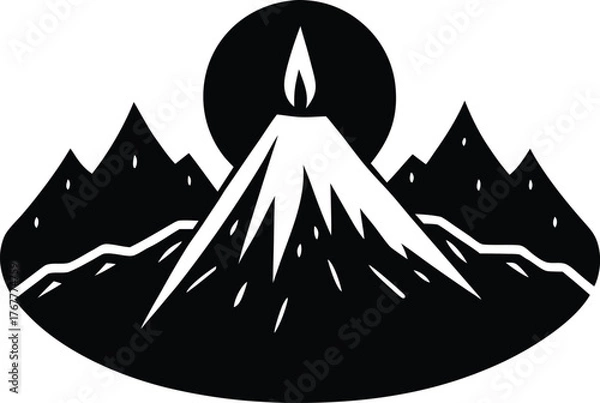 Obraz vector illustration of a mountain landscape
