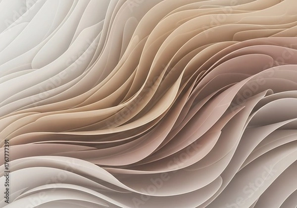 Obraz Elegant abstract background featuring layered smooth flowing shapes
