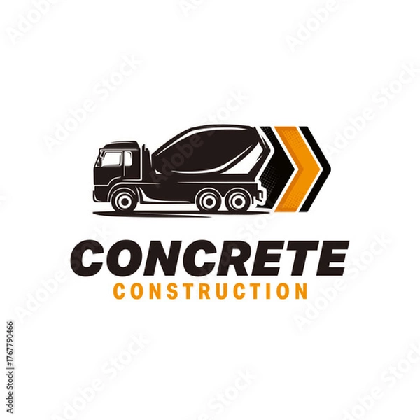 Obraz Concrete Construction Illustration Logo Design