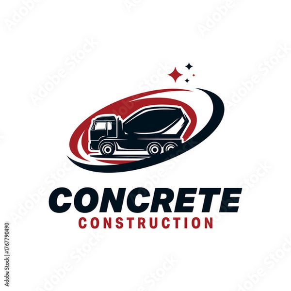 Obraz Concrete Construction Illustration Logo Design