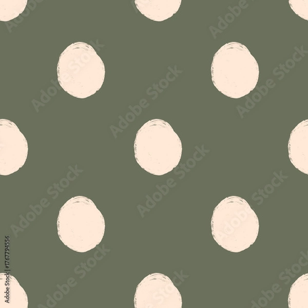 Obraz Polka dots boho hand drawn seamless pattern 