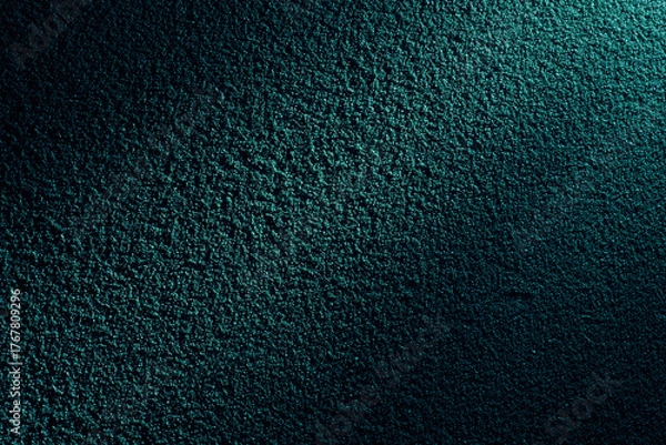 Obraz ターコイズグリーンの光に浮かぶざらざらした土壁のテクスチャー