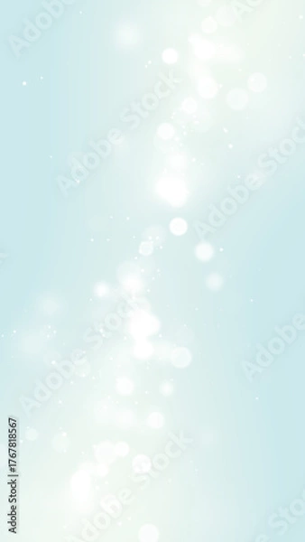 Fototapeta bright winter blue blurred bokeh lights and glitter stars ,space shiny glowing bokeh light new year and christmas,vertical social media background	