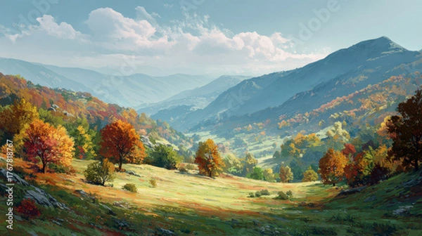 Obraz autumn in the mountains