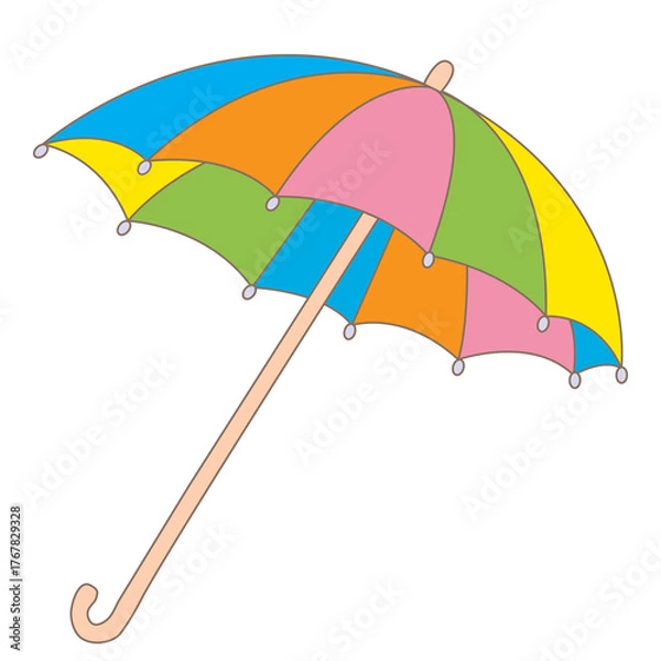 Obraz umbrella simple vector illustration
