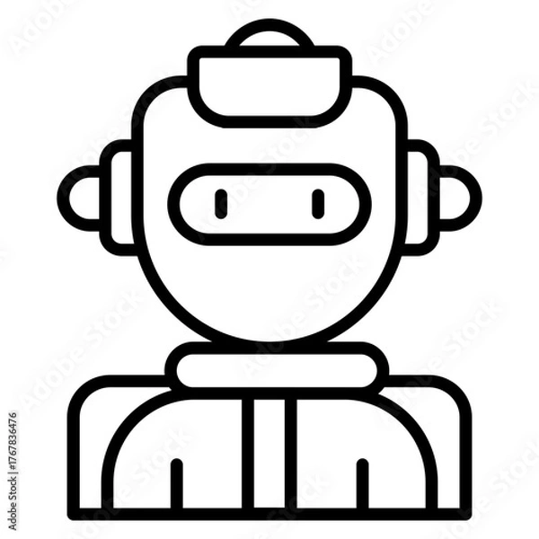 Fototapeta AI Childlike Bot Icon
