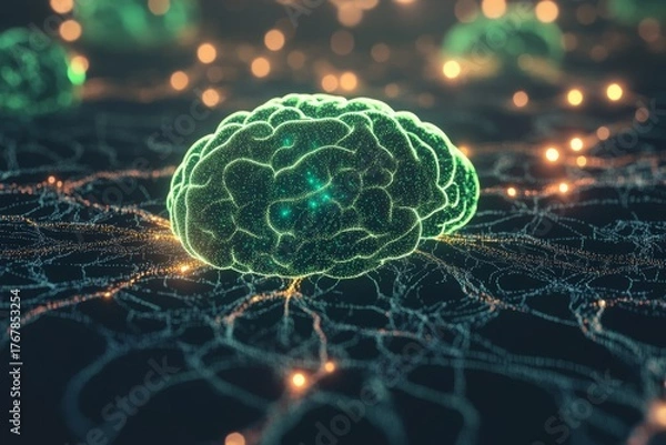 Fototapeta abstract human brain