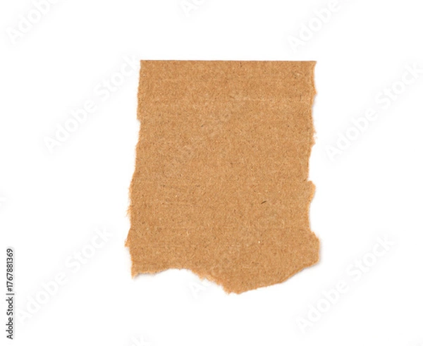 Fototapeta Ripped Torn Paper Piece Isolated Recycled Texture On Transparent Background