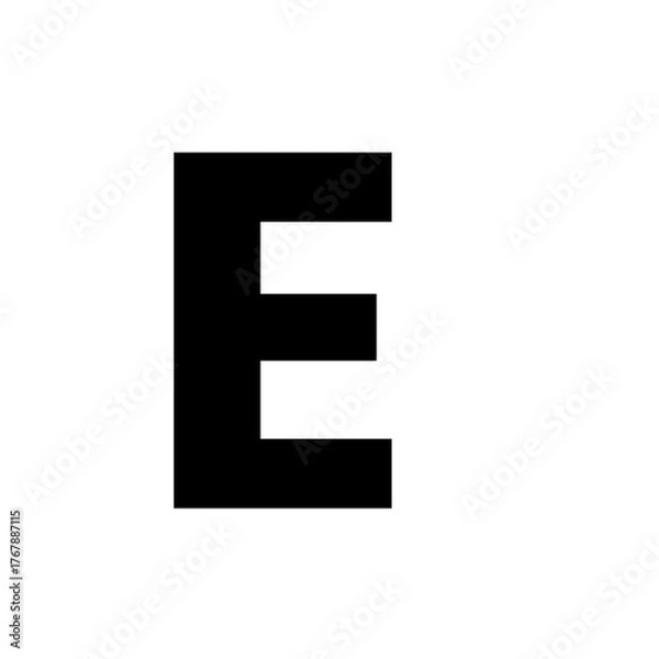 Fototapeta Simple Geometric Letter E Icon