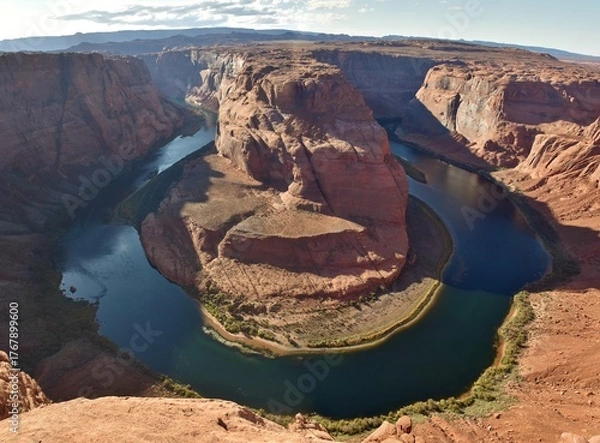 Fototapeta Horseshoe Bend in the Colorado River, located near the town of Page, Arizona, downstream from Lake Powell within Glen Canyon National Recreation Area