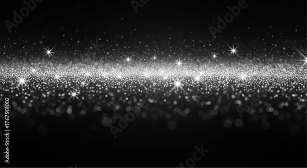 Obraz A captivating sea of shimmering glitter, sparkling with countless radiant lights. Its an elegant and enchanting image. vector illustration overlay