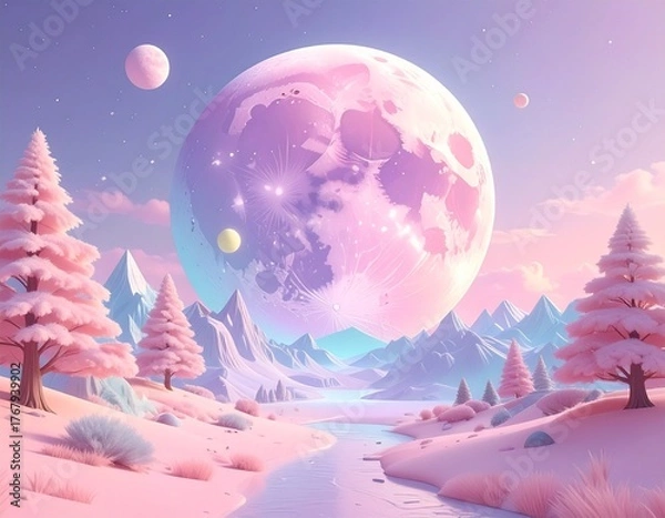 Obraz 幻想的な３Ｄ風背景画像