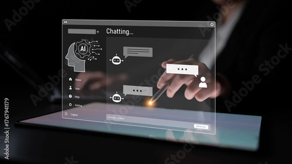 Fototapeta AI image generator interface enables image, AI, and generator process by converting user prompt into visual content using intelligent algorithms Latch