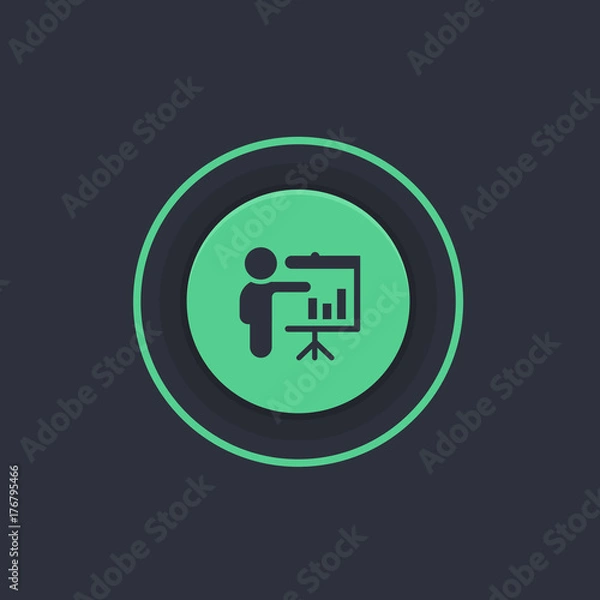 Obraz Modern Circle App Button