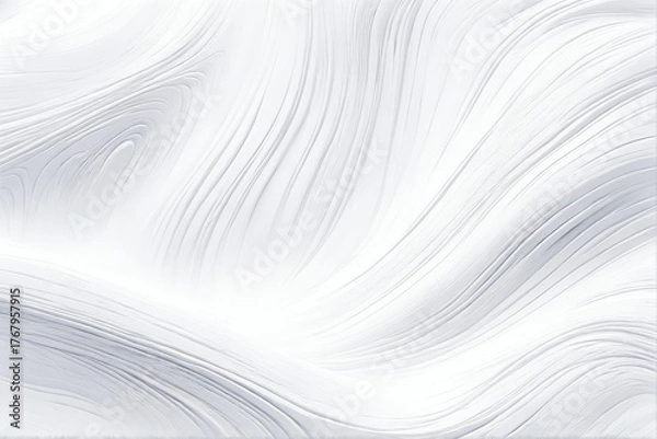 Obraz White abstract background with waves. 4k Xmas and New Year banners design