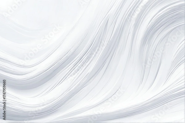Obraz White abstract background with waves. 4k Xmas and New Year banners design