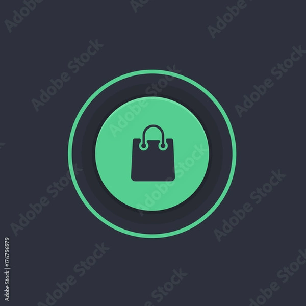 Fototapeta Modern Circle App Button