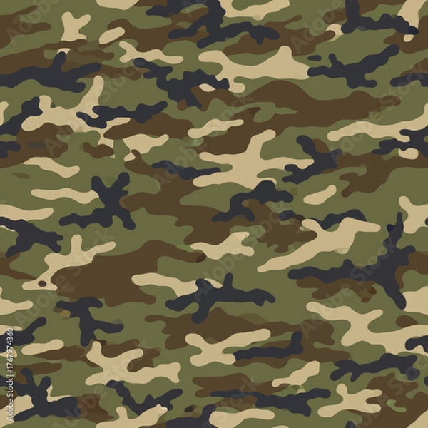 Fototapeta Classic Camouflage Pattern A Timeless Design for Versatile Applications 1. EPS Editable