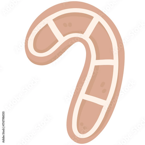 Obraz Candy Cane Cookie Illustration