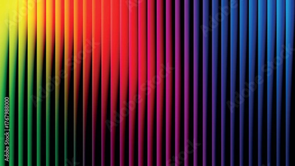 Fototapeta A vibrant spectrum of vertical color bands transitioning across the image