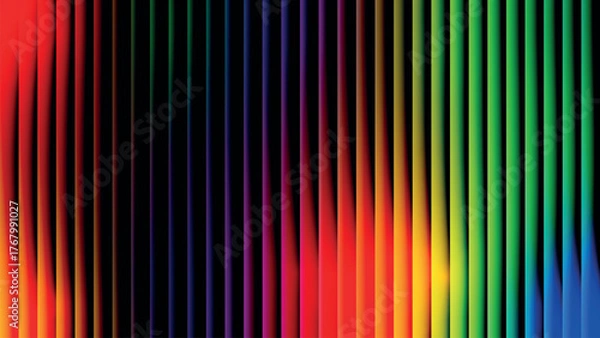 Fototapeta Vertical spectrum of vibrant colors blending smoothly into one another
