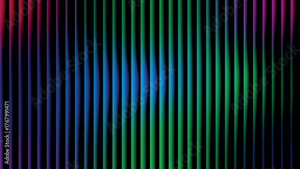 Fototapeta Vertical vibrant spectrum of color transitions from red to green and blue