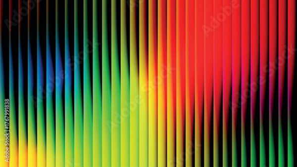 Fototapeta A vibrant spectrum of vertical lines displaying the colors of the rainbow