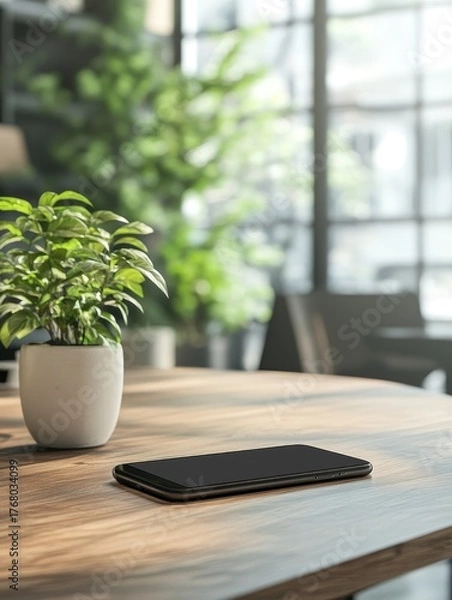 Fototapeta Modern Office Smartphone Mockup.