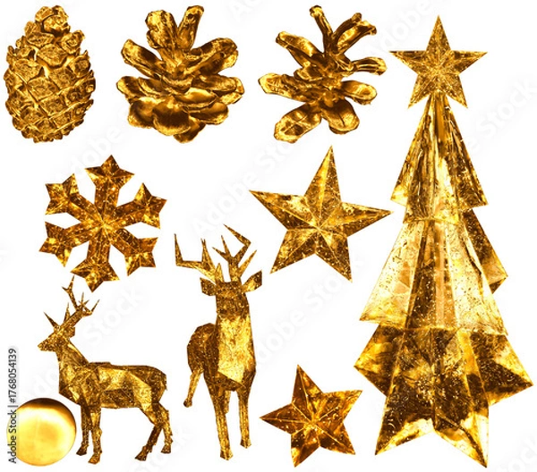 Obraz 금색 크리스마스 장식