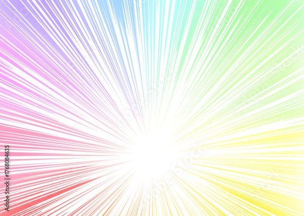 Obraz Colorful Effect Lines Background for Cartoons