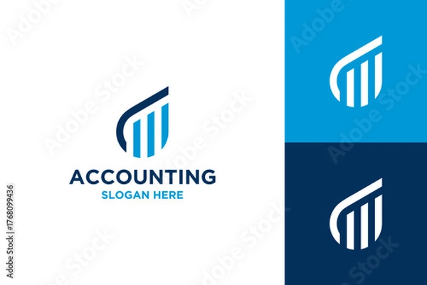 Fototapeta Accounting logo designs vector Illustration