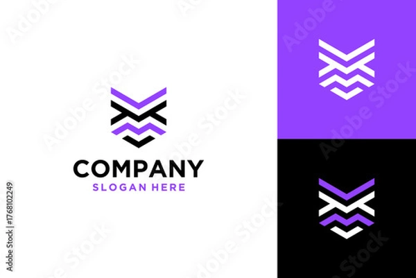 Fototapeta shield logo security icon simple abstract