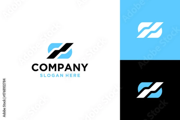 Fototapeta Abstract logo multicolored squares for company design