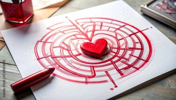 Fototapeta 口紅で描く恋愛模様の写真