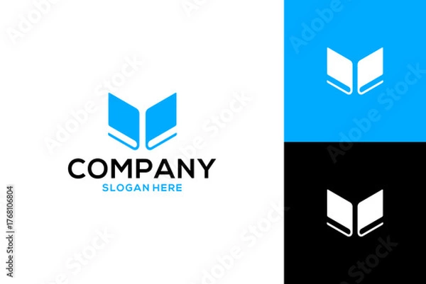 Fototapeta book logo design icon vector