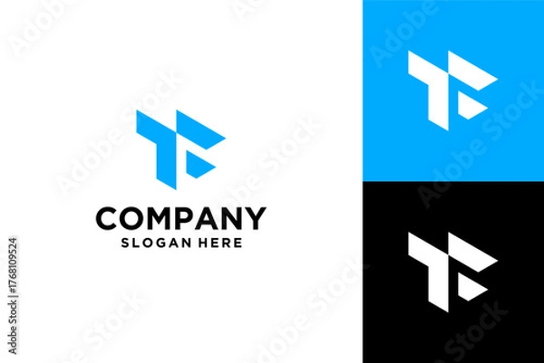 Fototapeta ft triangle logo design vector