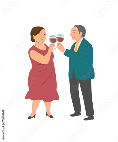 Obraz 夫婦で乾杯