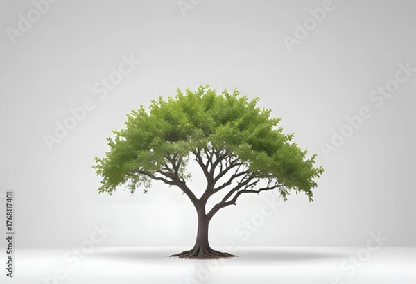 Fototapeta Green Tree Isolated on White Background