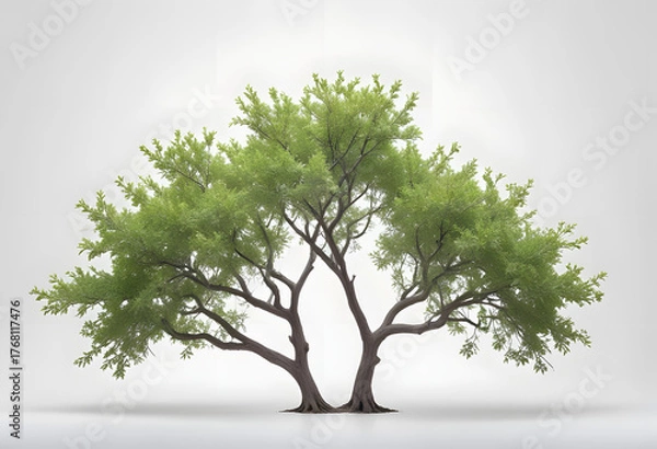 Fototapeta Green Tree Isolated on White Background