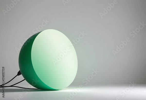 Fototapeta Minimal Studio Lighting Setup with Curved White Backdrop