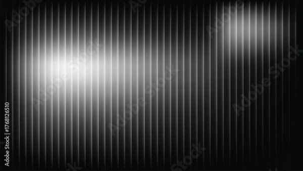 Fototapeta Black and White Gradient with Glass Effect — Minimal Futuristic Waves EPS