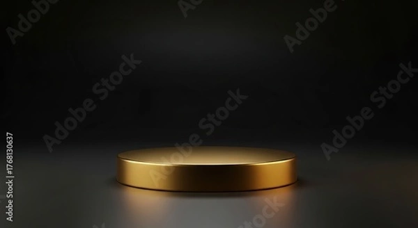 Obraz Golden pedestal with luxurious sheen for award presentation or product showcase