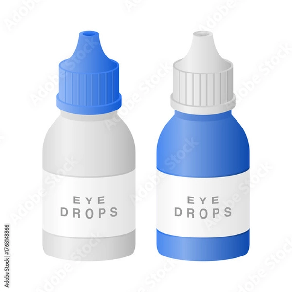 Fototapeta Eye Drop Bottles Used for Vision Care and Medical Treatment. Suitable for Pharmacy.