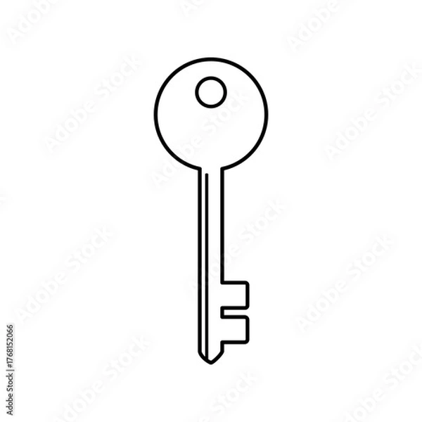 Fototapeta  Key icon isolate on white background.