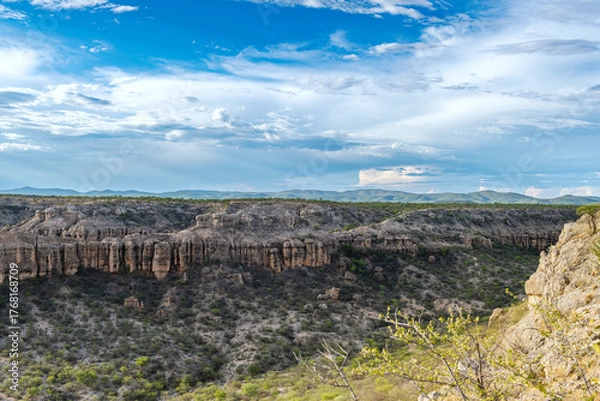 Obraz View from the Ugab Terraces into the Ugab River Valley, Namibia