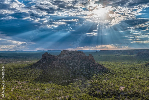 Fototapeta View from the Ugab Terraces into the Ugab River Valley, Namibia