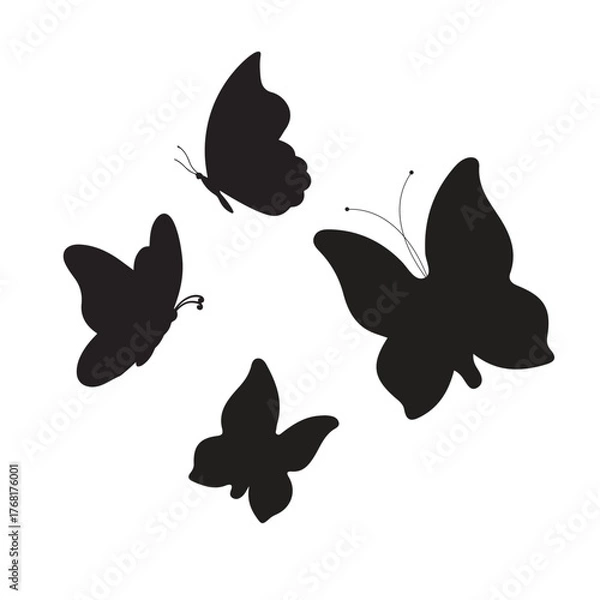 Fototapeta set of butterflies